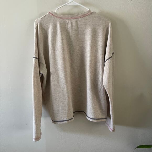 Madewell MWL Make Weekends Longer Terry Superbrushed Sweatshirt Clay Women Large - Picture 2 of 8